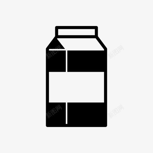 牛奶盒奶制品农业字形图标svg_新图网 https://ixintu.com 农业字形 奶制品 牛奶盒