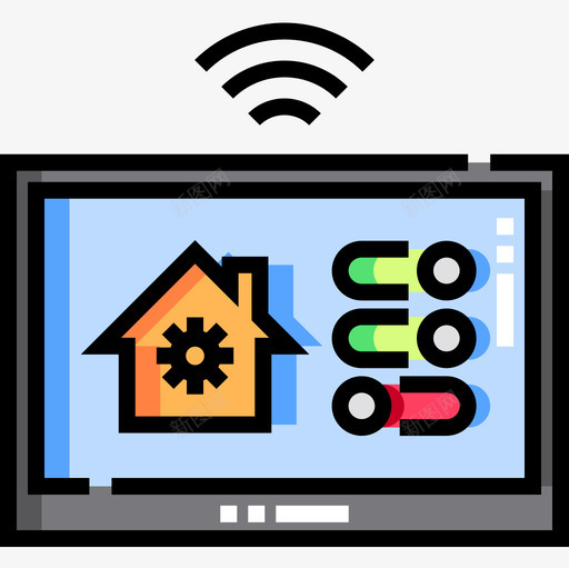 家庭自动化domotics10线性颜色图标svg_新图网 https://ixintu.com domotics 家庭 线性 自动化 颜色