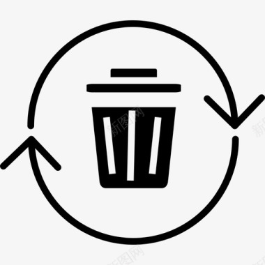 回收可回收可回收废物图标图标