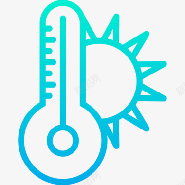 温度计天气192梯度图标图标