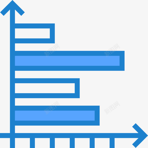 条形图图表3蓝色图标svg_新图网 https://ixintu.com 图表 条形图 蓝色