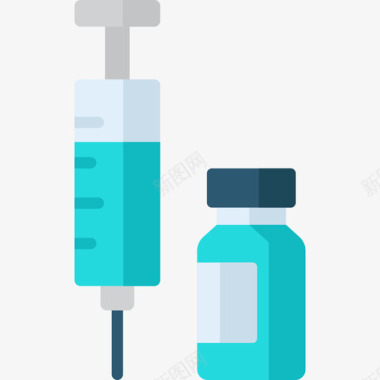 注射器药剂9扁平图标图标