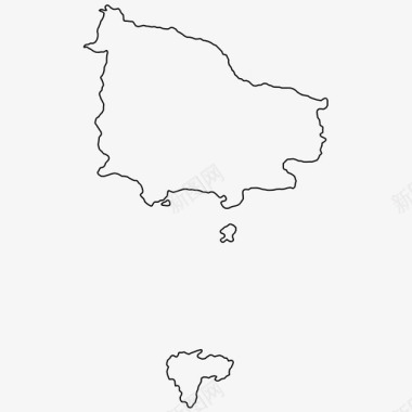 诺福克岛边界国家图标图标