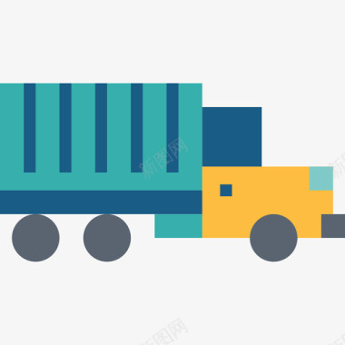 卡车运输107平车图标图标