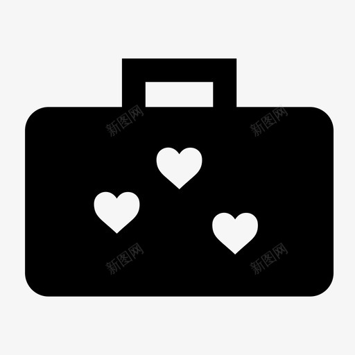蜜月庆祝假日图标svg_新图网 https://ixintu.com 假日 婚礼图标收藏 庆祝 手提箱 蜜月 行李