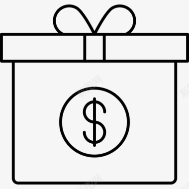 礼物美元金融图标图标