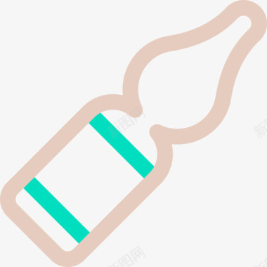 小瓶医院40线性颜色图标图标