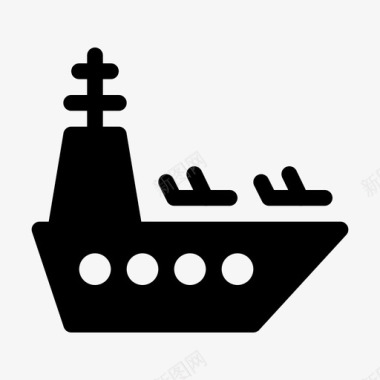 航空母舰船战斗图标图标