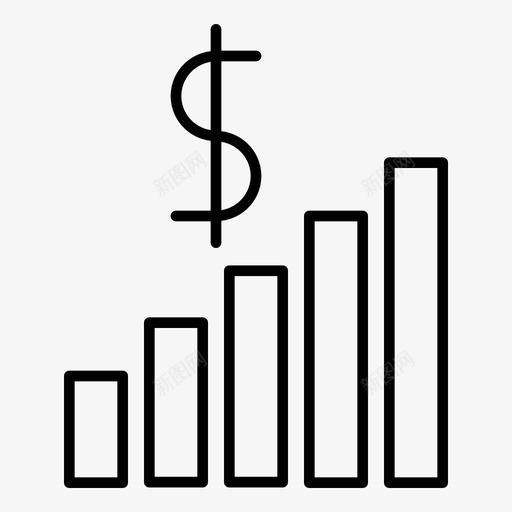图表业务收入增加图标svg_新图网 https://ixintu.com 储蓄 利润 利润大纲 图表业务 增加 提高 收入