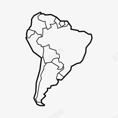 南美洲大陆州图标图标