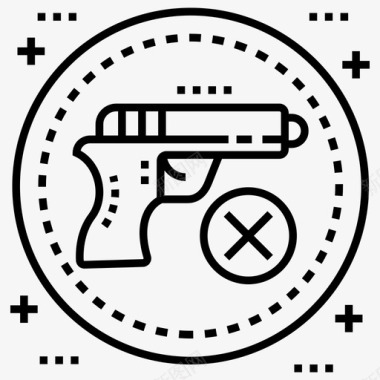 禁止携带武器禁止携带枪支航空运输线路图标包图标