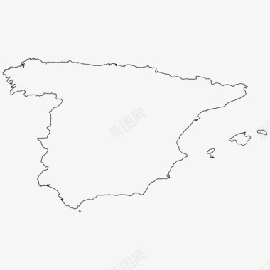 西班牙边界国家图标图标