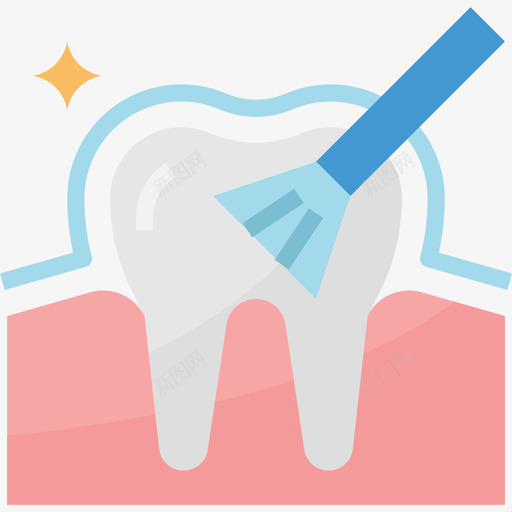 牙齿牙齿10扁平图标svg_新图网 https://ixintu.com 扁平 牙齿 牙齿10
