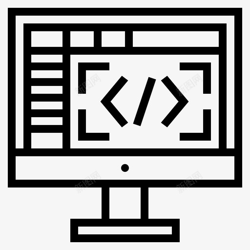 网络开发网页开发编码图标svg_新图网 https://ixintu.com 开发 编码 编程 网络 网页 网页设计
