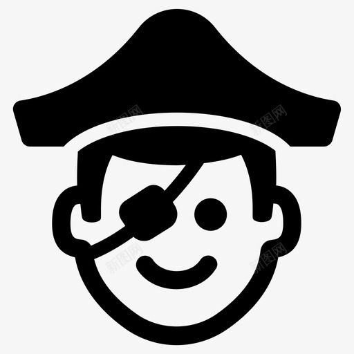 海盗表情符号万圣节图标svg_新图网 https://ixintu.com 万圣节 海盗 笑脸 符号 表情