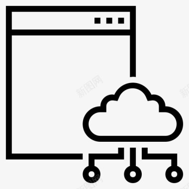 云服务云计算互联网图标图标