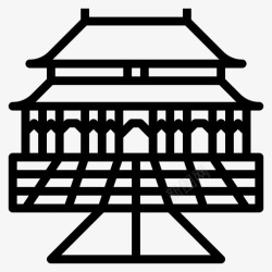 古董瓷器紫禁城古董瓷器图标高清图片