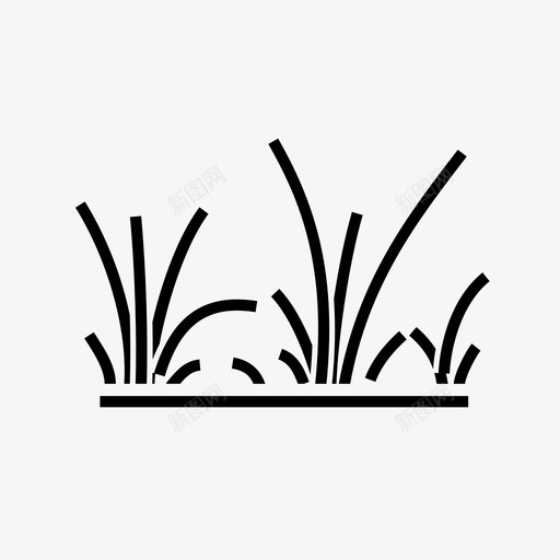 草草坪草地图标svg_新图网 https://ixintu.com 小草icon 植物 牧场 细线 草 草地 草坪 草皮