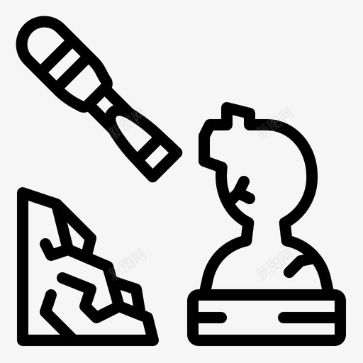 雕刻艺术凿子图标svg_新图网 https://ixintu.com 凿子 学校 石头 艺术 艺术学校 雕刻