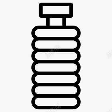 水瓶子露营图标图标