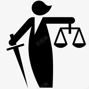 正义公平法官图标图标