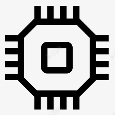 cpu中央处理器芯片图标图标
