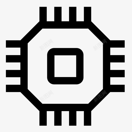 cpu中央处理器芯片图标svg_新图网 https://ixintu.com cpu 中央处理器 芯片 计算机