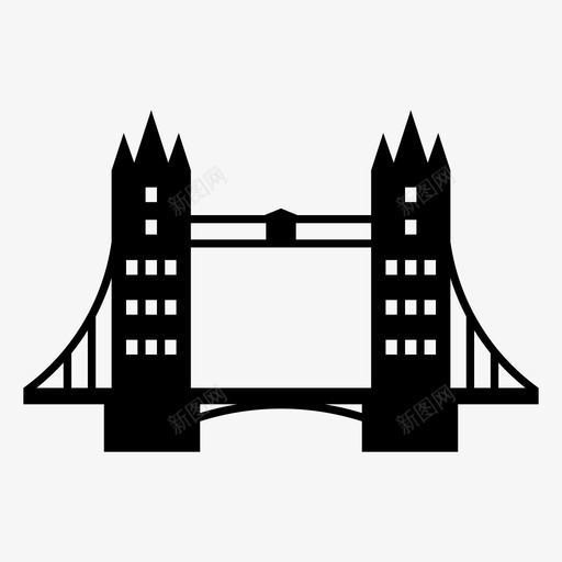 塔桥英国建筑图标svg_新图网 https://ixintu.com 塔桥 建筑 英国 英国地标 著名的伦敦