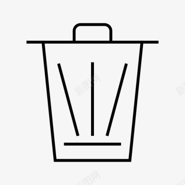 删除垃圾箱罐子图标图标