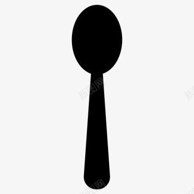 勺子银器餐厅图标图标