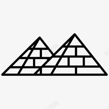 金字塔埃及金字塔地标图标图标