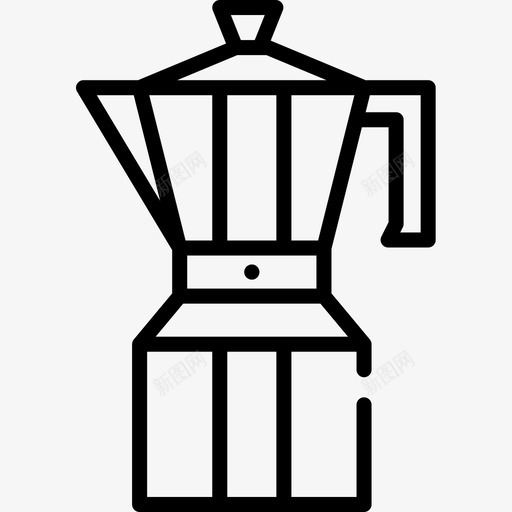 莫卡壶线性咖啡图标svg_新图网 https://ixintu.com 线性咖啡 莫卡壶