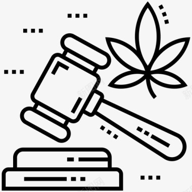 大麻法大麻戒律毒品法令图标图标
