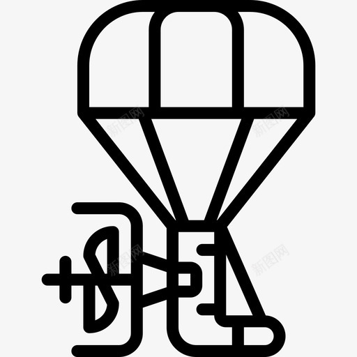 滑翔伞运输117直线图标svg_新图网 https://ixintu.com 滑翔伞 直线 运输117