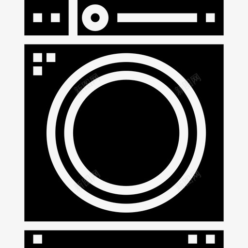 洗衣机家用设备7填充图标svg_新图网 https://ixintu.com 填充 家用设备7 洗衣机