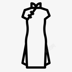 旗袍icon旗袍瓷器服饰图标高清图片