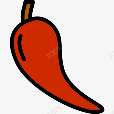 胡椒食品116线性颜色图标图标