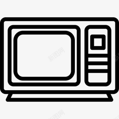 电视复古小工具4线性图标图标