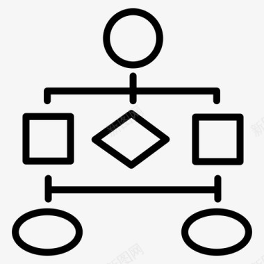 流程图连接网络图标图标