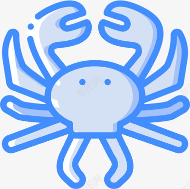 螃蟹热带27蓝色图标图标