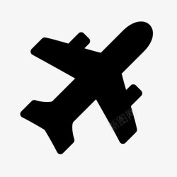 商用标商用喷气式飞机航空公司飞机图标高清图片