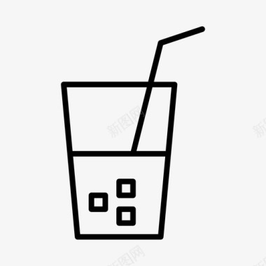 冰饮料饮料玻璃杯图标图标