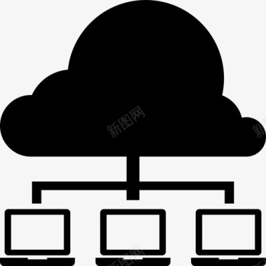 云网络共享数据库托管图标图标
