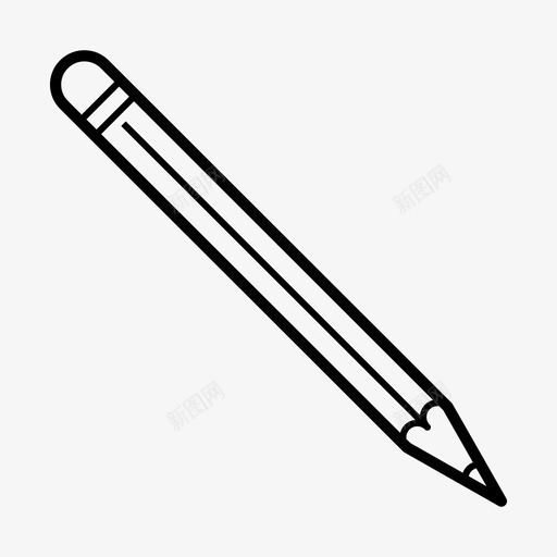 铅笔便条木头图标svg_新图网 https://ixintu.com 便条 写字台 办公用品 木头 铅笔