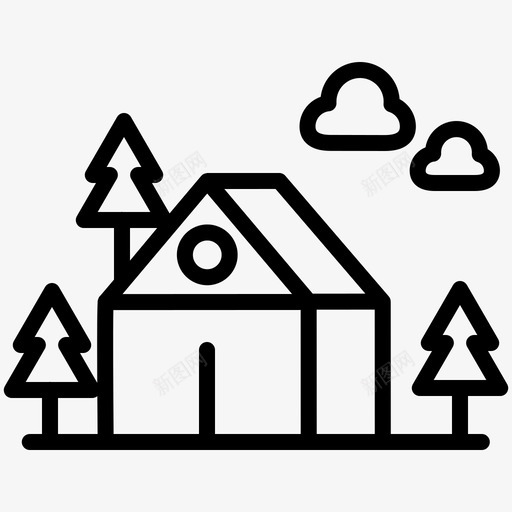 建筑城市建筑森林图标svg_新图网 https://ixintu.com 城市建筑 建筑 房地产 房屋 森林