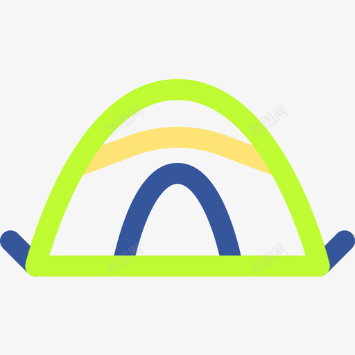 帐篷夏季派对25线性颜色图标svg_新图网 https://ixintu.com 夏季派对25 帐篷 线性颜色