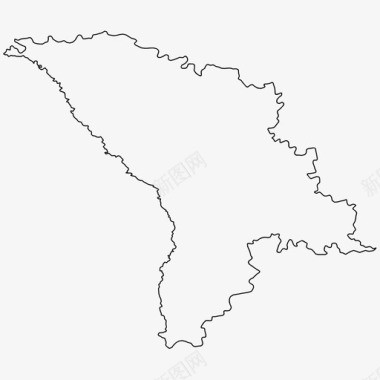 摩尔多瓦边界国家图标图标