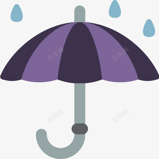 雨伞秋季59扁平图标svg_新图网 https://ixintu.com 扁平 秋季59 雨伞