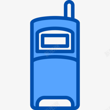手机复古小工具6蓝色图标图标
