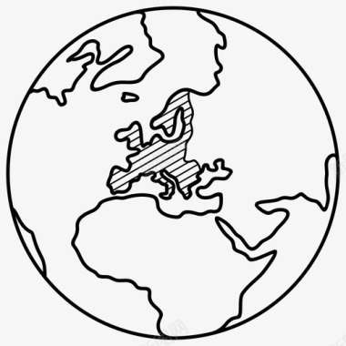 欧盟国家全球图标图标